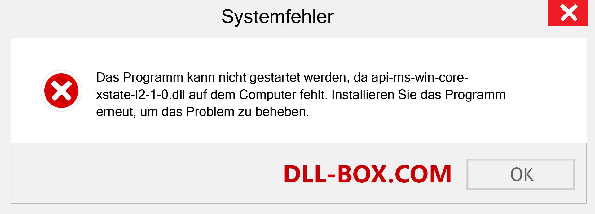 api-ms-win-core-xstate-l2-1-0.dll-Datei fehlt?. Download für Windows 7, 8, 10 - Fix api-ms-win-core-xstate-l2-1-0 dll Missing Error unter Windows, Fotos, Bildern