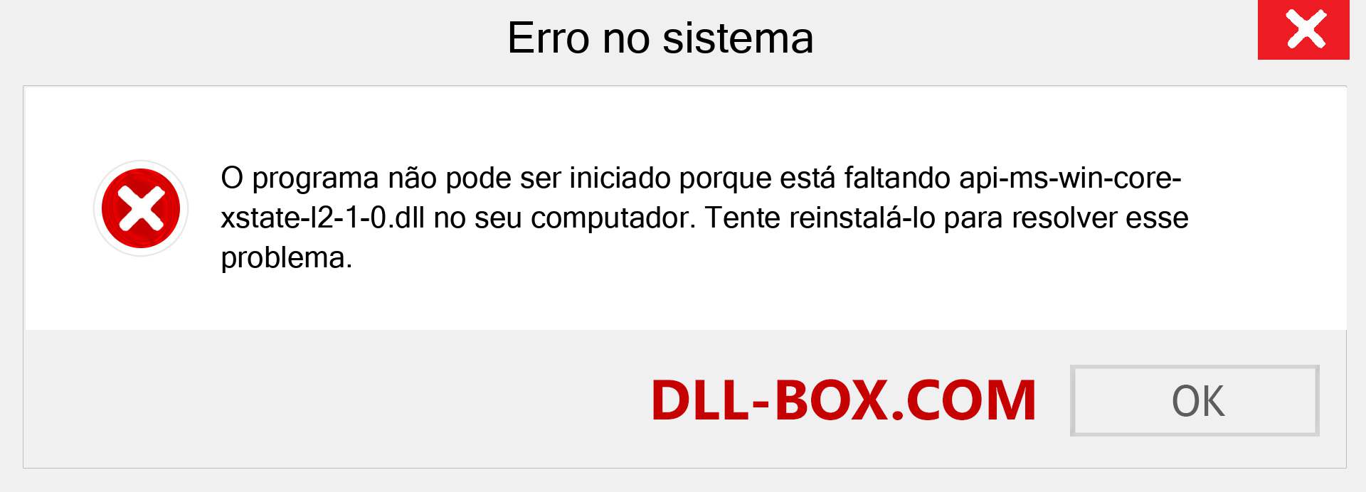 Arquivo api-ms-win-core-xstate-l2-1-0.dll ausente ?. Download para Windows 7, 8, 10 - Correção de erro ausente api-ms-win-core-xstate-l2-1-0 dll no Windows, fotos, imagens